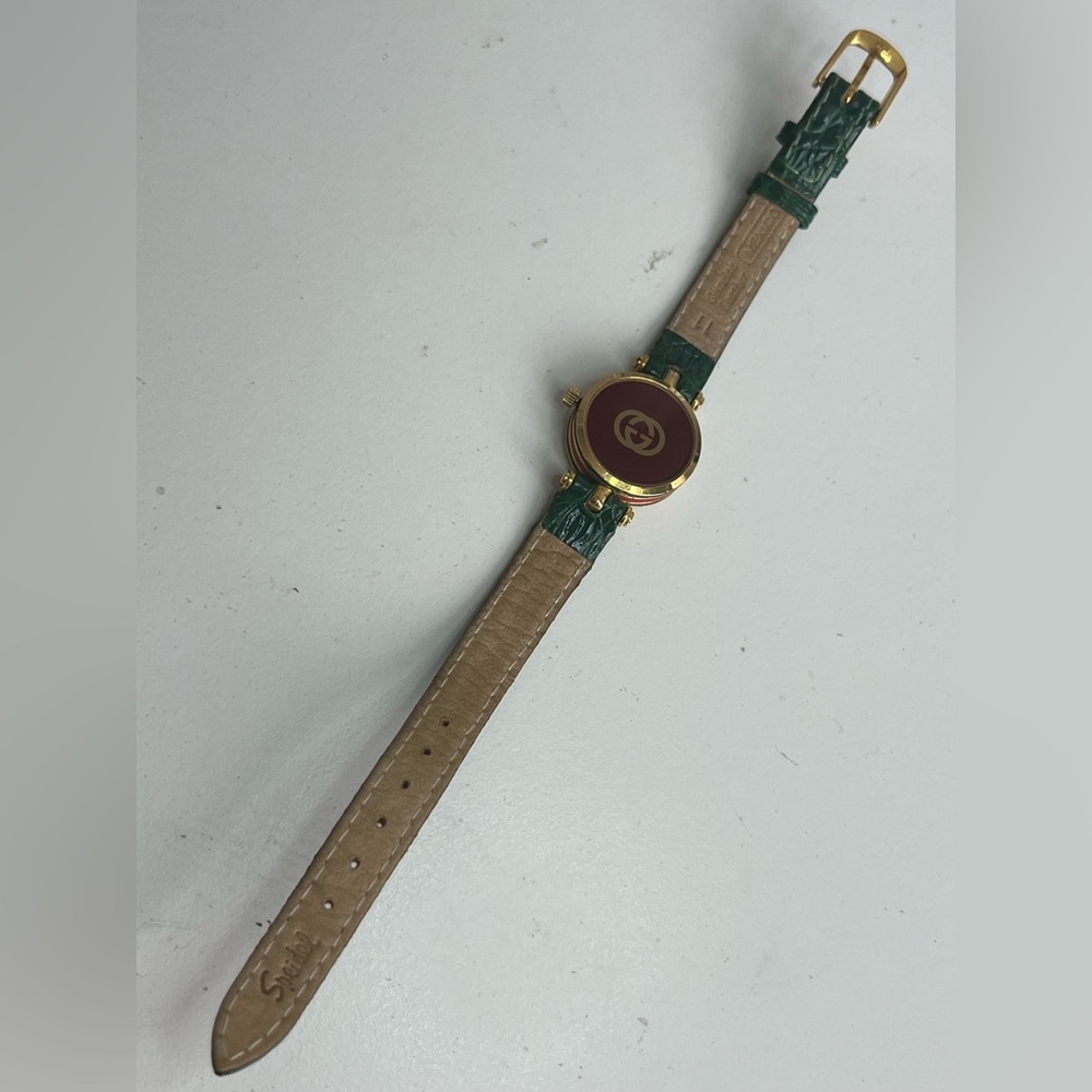 GUCCI 2000L Stacked Case sherry line green straps - Picture 11 of 16